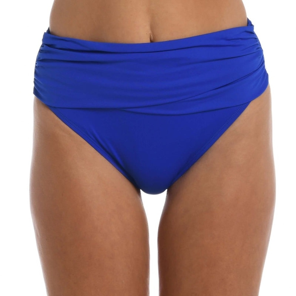 La Blanca Island Goddess Mid-Waist Sash Band Bottom Sapphire